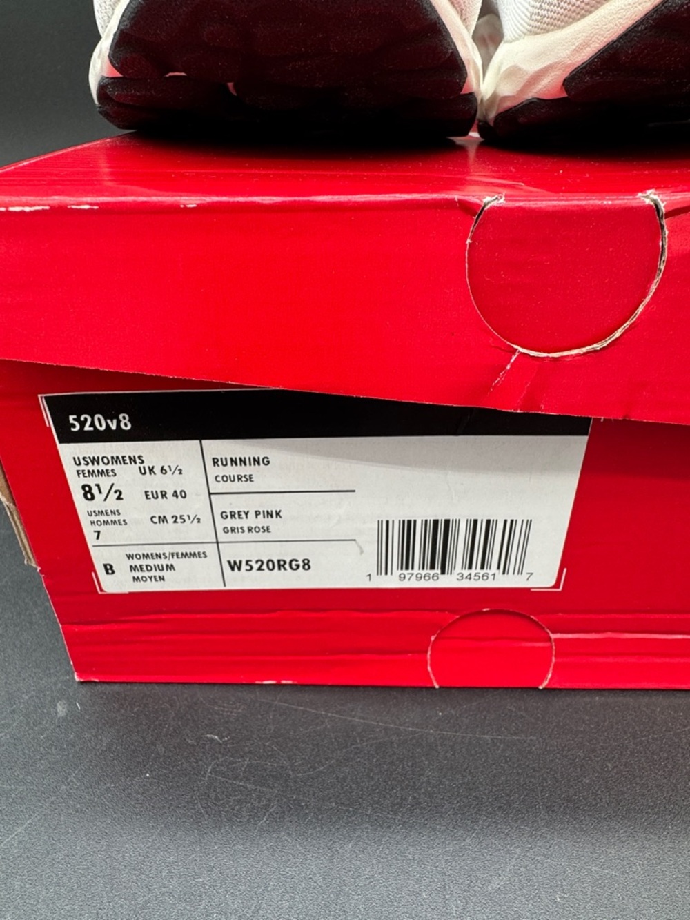 New Balance 520 v8 Running Shoe Gray Purple White Size 8.5 New in Box - Picture 2 of 8